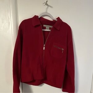 The Barrage Co. Red Zip Jacket Collared Zipped Pockets Women's Size L